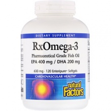  Natural Factors Rx Omega-3 Factors 630 mg 120 