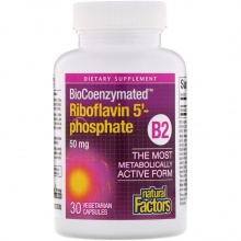  Natural Factors BioCoenzymated Vitamin B2 Riboflavin 5-Phosphate 30 50