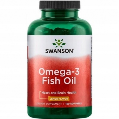  Swanson Omega Fish Oil Lemon Flavor 150 